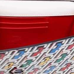 Christian Louboutin Multicolor Logo Print Patent Leather Elisa Top Handle Bag