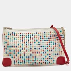 Christian Louboutin Multicolour Leather Loupibosh Spike Clutch Bag