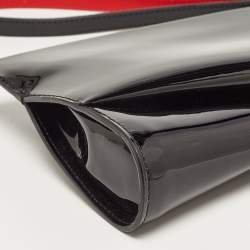 Christian Louboutin Black Patent Leather Loubitwist Clutch