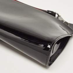 Christian Louboutin Black Patent Leather Loubitwist Clutch