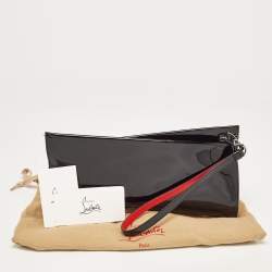 Christian Louboutin Black Patent Leather Loubitwist Clutch