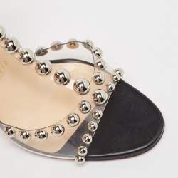 Christian Louboutin Black Leather and PVC Faridaravie Sandals Size 40