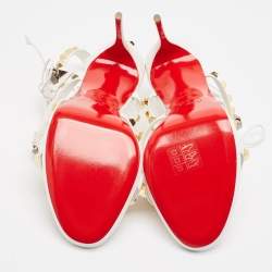 Pre Owned صندل كريستيان لوبوتان جلد متعدد الألوان مالتيبلاتيكول مزخرف مقاس 38.5