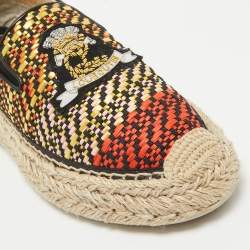Christian Louboutin Multicolor Raffia Espananou Cruise Espadrille Flats Size 39