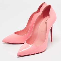 مملوكة مسبقًا Christian Louboutin Neon Pink Patent Leather Hot Chick Pumps Size 39