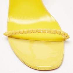 Christian Louboutin Yellow Patent Leather So Me Sandals Size 40
