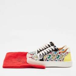 Christian Louboutin Multicolor Printed Patent Leather Vieirissima Sneakers Size 37