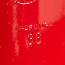 مملوكة مسبقًا Christian Louboutin Green Patent Leather So Me Ankle Strap Sandals Size 36