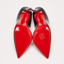 Pre Owned Christian Louboutin Black Patent Leather Hot Chick Pumps Size 41