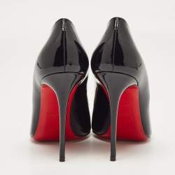 Pre Owned Christian Louboutin Black Patent Leather Hot Chick Pumps Size 41