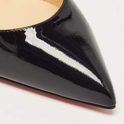 Pre Owned Christian Louboutin Black Patent Leather Hot Chick Pumps Size 41