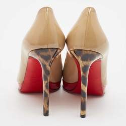 Christian Louboutin Beige Leather Pigalle Plato Pumps Size 36