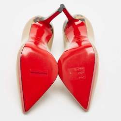 Christian Louboutin Beige Leather Pigalle Plato Pumps Size 36