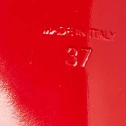 Pre Owned Christian Louboutin Pink Patent Leather Me Dolly Slide Sandals Size 37