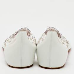 مملوكة مسبقًا حذاء فلات باليه فولي شفاف بي في سي وجلد كريستيان لوبوتان مقاس 38.5