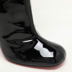 Christian Louboutin Black Patent Leather Tomette Mid Calf Boots Size 36.5