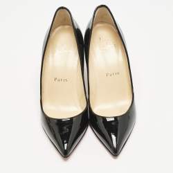 Christian Louboutin Black Patent Leather Pigalle Pumps Size 34.5
