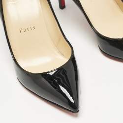 Christian Louboutin Black Patent Leather Pigalle Pumps Size 34.5
