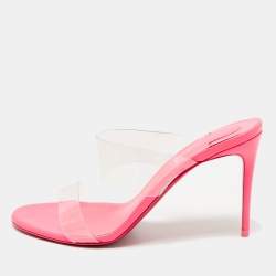 Christian Louboutin Transparent PVC Just Nothing Slide Sandals Size 37
