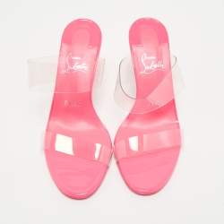 Christian Louboutin Transparent PVC Just Nothing Slide Sandals Size 37