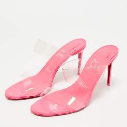 Christian Louboutin Transparent PVC Just Nothing Slide Sandals Size 37