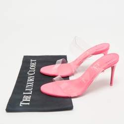 Christian Louboutin Transparent PVC Just Nothing Slide Sandals Size 37