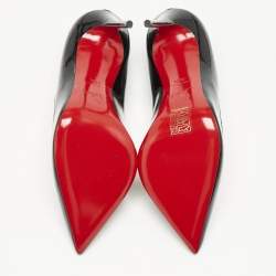 Christian Louboutin Black Patent Leather Hot Chick Pumps Size 38.5