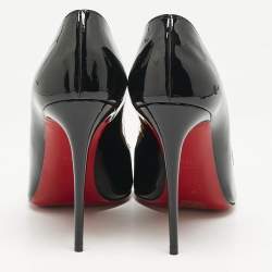 Christian Louboutin Black Patent Leather Hot Chick Pumps Size 38.5