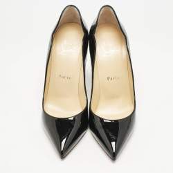 Christian Louboutin Black Patent Leather Hot Chick Pumps Size 38.5