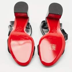 Pre Owned صندل كريستيان لوبوتان جلد براء أسود ميس سابينا مقاس 38