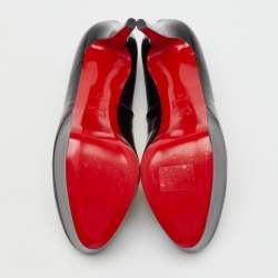 Pre Owned Christian Louboutin Black Patent Leather Bianca Platform Pumps Size 40