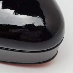 Pre Owned Christian Louboutin Black Patent Leather Bianca Platform Pumps Size 40