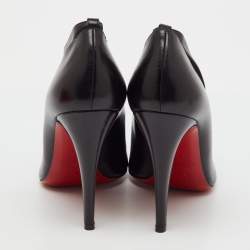 Pre Owned Christian Louboutin Black Leather Miss Zorra Pumps Size 40