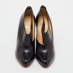 Pre Owned Christian Louboutin Black Leather Miss Zorra Pumps Size 40