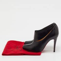 Pre Owned Christian Louboutin Black Leather Miss Zorra Pumps Size 40