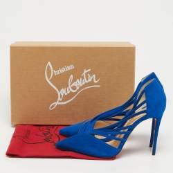 Pre Owned Christian Louboutin Antinorina Size 36 Blue Suede Pumps