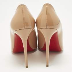 Pre Owned Christian Louboutin So Kate Size 39 Beige Patent Leather Pumps