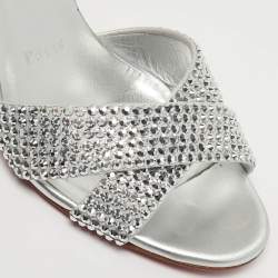 Pre Owned صندل كريستيان لوبوتان ماريزا جلد أسود مقاس 41