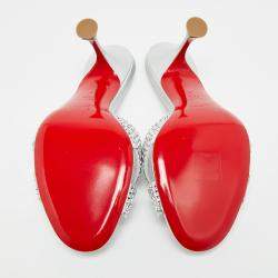 Pre Owned صندل كريستيان لوبوتان ماريزا جلد أسود مقاس 41