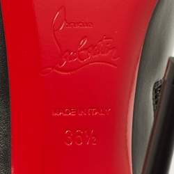 Pre Owned حذاء بوت كاحل كريستيان لوبوتان سويدي أسود سو كيت مقاس 40