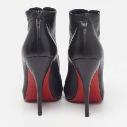 Pre Owned حذاء بوت كريستيان لوبوتان رون فيفي جلد أسود مقاس 36