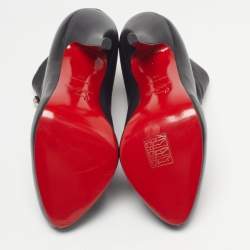 Pre Owned حذاء بوت كريستيان لوبوتان رون فيفي جلد أسود مقاس 36