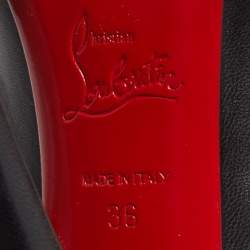 Pre Owned حذاء بوت كريستيان لوبوتان رون فيفي جلد أسود مقاس 36