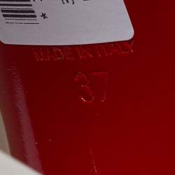 Pre Owned Christian Louboutin Miss Sabina Size 37 Pink Patent Leather Ankle Strap Sandals