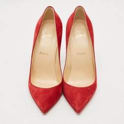 Pre Owned Christian Louboutin So Kate Size 39 Red Suede Pumps