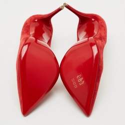 Pre Owned Christian Louboutin So Kate Size 39 Red Suede Pumps