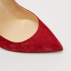 Pre Owned Christian Louboutin So Kate Size 39 Red Suede Pumps