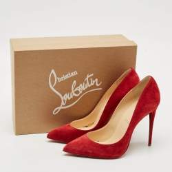Pre Owned Christian Louboutin So Kate Size 39 Red Suede Pumps