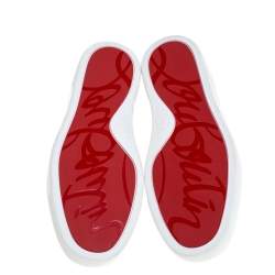 Pre Owned Christian Louboutin White Leather Vieira Orlato Low Top Sneakers Size 36