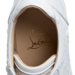 Pre Owned Christian Louboutin White Leather Vieira Orlato Low Top Sneakers Size 36